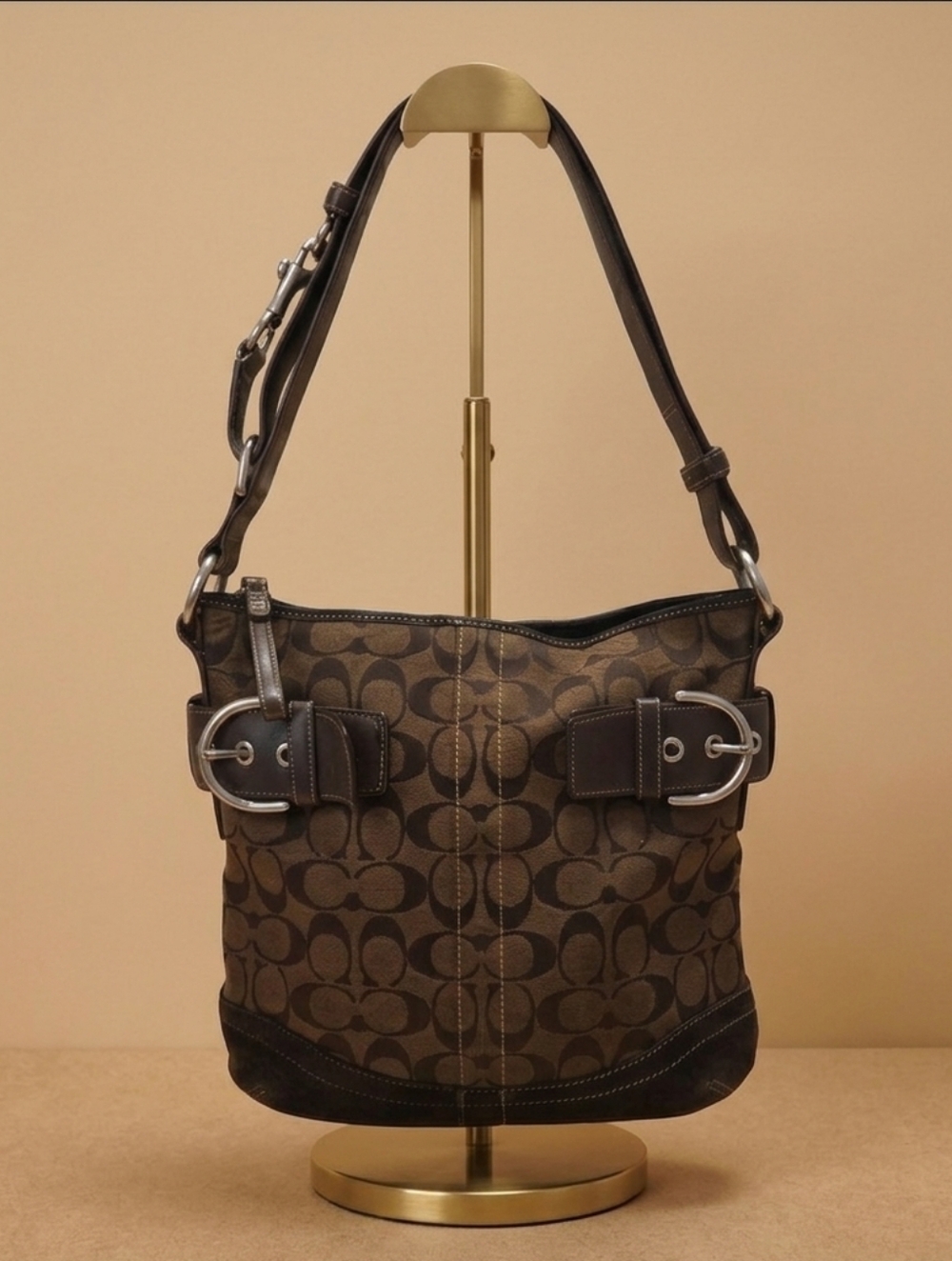 Coach Vintage Y2K Signature Soho Double Buckle Bag